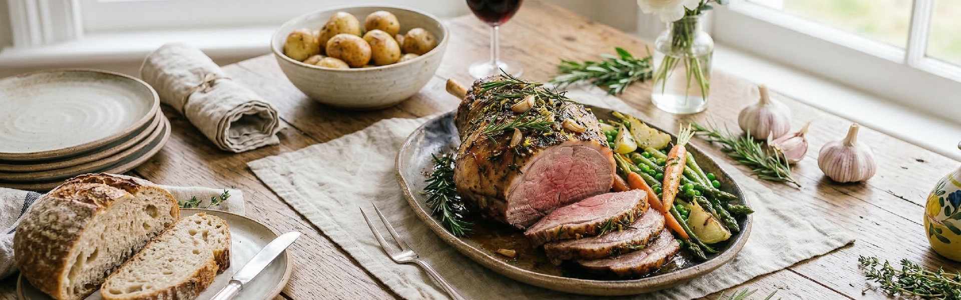 Rozmaringos sült báránycomb tavaszi zöldségekkel Rozmaringos sült báránycomb tavaszi zöldségekkel